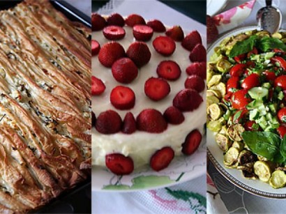 pileli-borek-cilekli-pasta-kabak-kizartmali-domates-salatasi-tarifi
