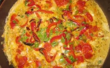 Domatesli Biberli Omlet Tarifi