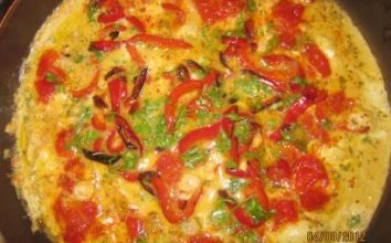 Domatesli Biberli Omlet Tarifi