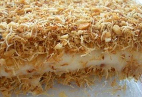 Ukrayna home-style Recipes Evde Muhallebili Kadayıf Tatlısı Tarifi